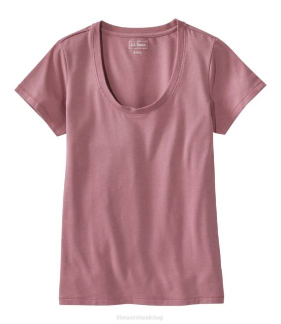 LLBean Soft Stretch Supima Tee Women J46J7175 Clothing Washed Orchid