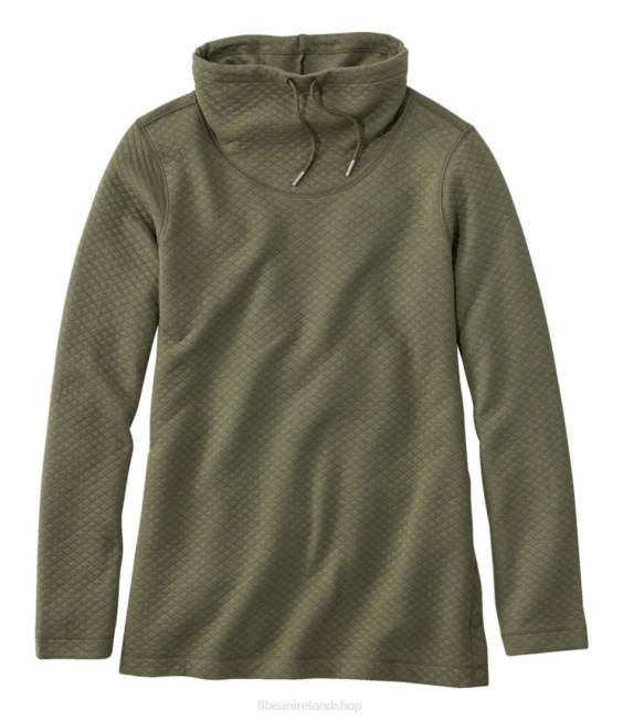 LLBean SoftLight Quilted Top Women J46J6896 Clothing Deep Olive