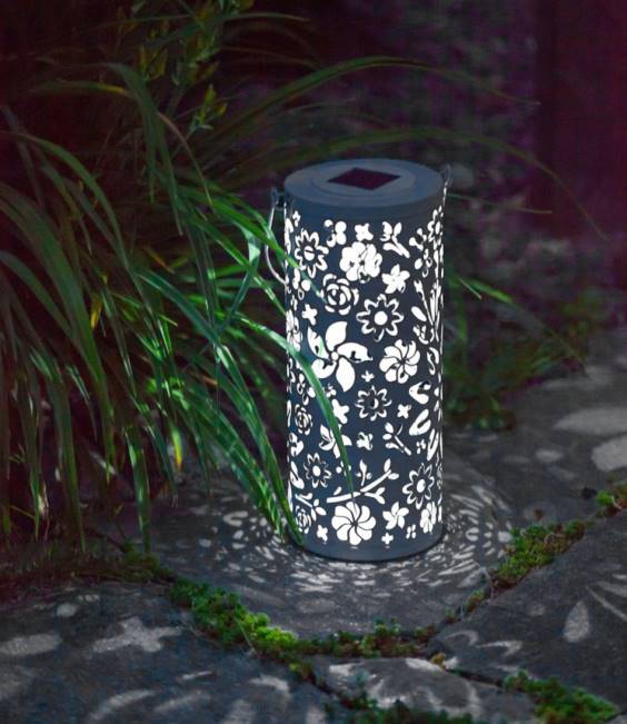 LLBean Solar Metal Lantern Unisex J46J2786 Home Decor White