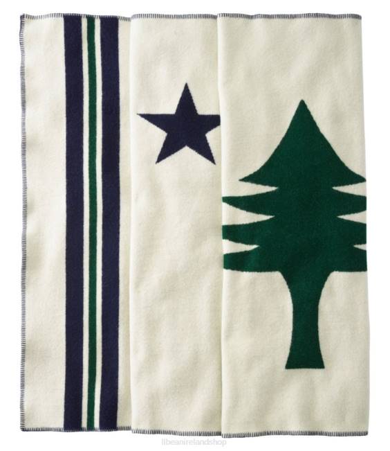 LLBean State of Maine Throw Unisex J46J2757 Bedding Natural