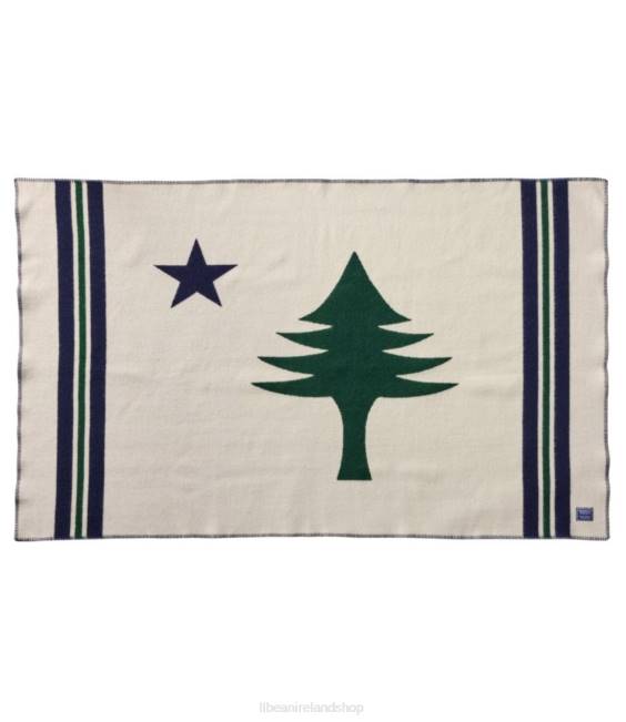 LLBean State of Maine Throw Unisex J46J2757 Bedding Natural