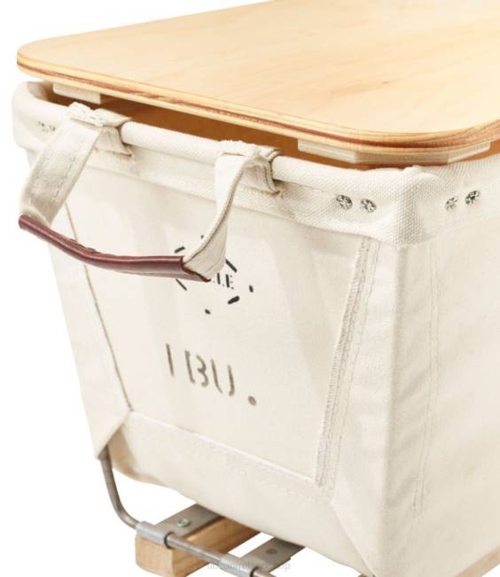 LLBean Steele One Bushel Wooden Lid Unisex J46J2897 Home Decor Natural