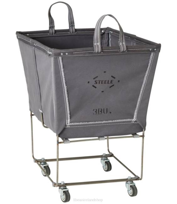 LLBean Steele Three Bushel Elevated Cart with Casters Unisex J46J4511 Home Decor Gray