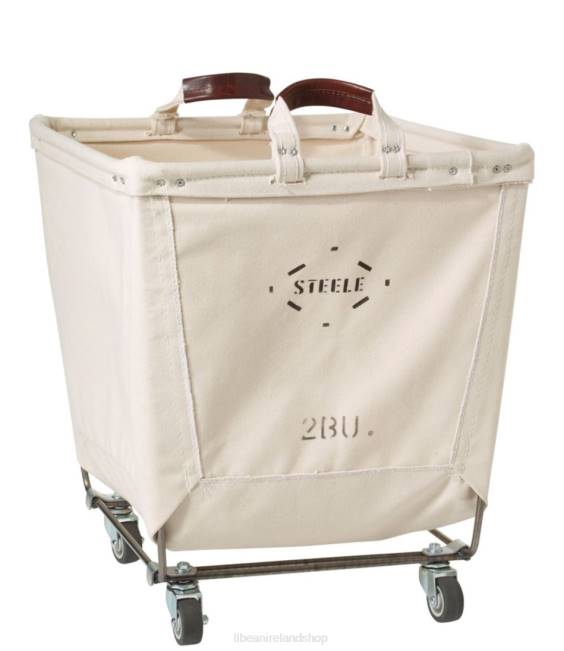 LLBean Steele Two Bushel Small Carry Basket with Casters Unisex J46J2802 Home Decor Natural