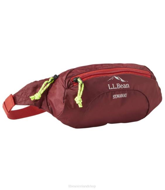 LLBean Stowaway Hip Pack Unisex J46J1237 Outdoor Equipment Burgundy