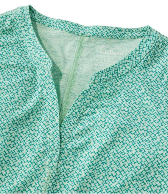 LLBean Streamside Tank Women J46J5814 Clothing Sea Aqua Geo