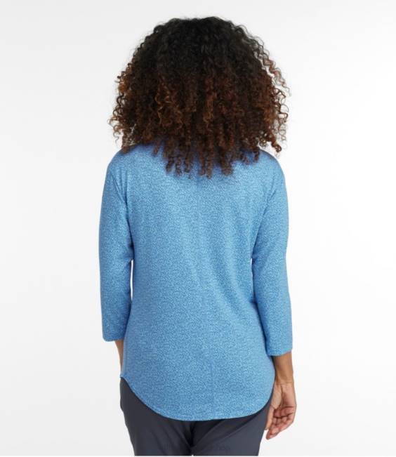 LLBean Streamside Tee Women J46J4615 Clothing Blush Geo Stripe