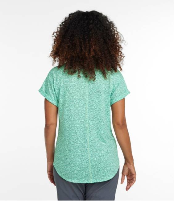 LLBean Streamside Tee Women J46J5655 Clothing Blush Geo