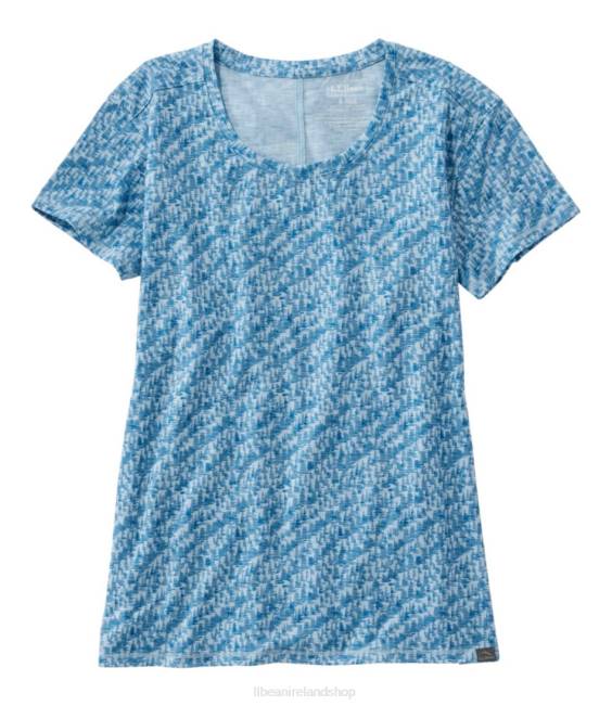 LLBean Streamside Tee Women J46J6495 Clothing Surf Blue Forest