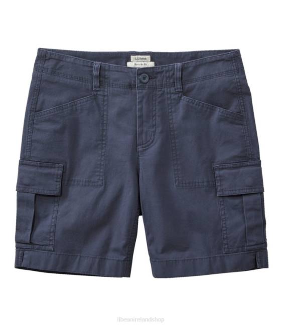 LLBean Stretch Canvas Cargo Shorts Women J46J4704 Clothing Carbon Navy