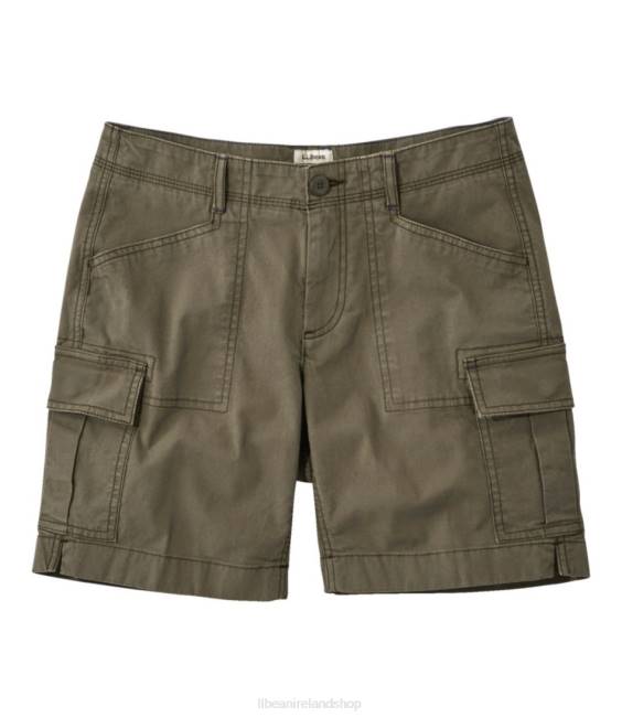 LLBean Stretch Canvas Cargo Shorts Women J46J6475 Clothing Dusty Olive