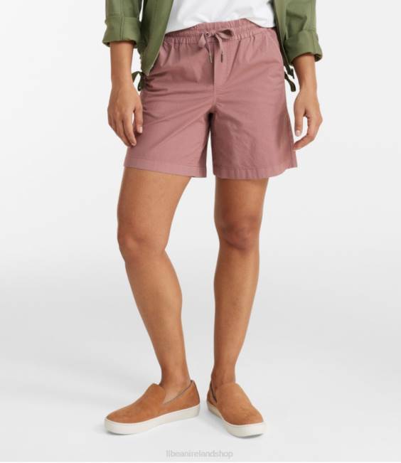 LLBean Stretch Ripstop Pull-On Shorts Women J46J3106 Clothing Smoky Mauve