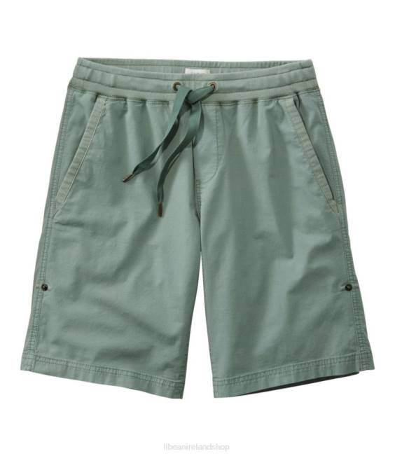 LLBean Stretch Ripstop Pull-On Shorts Women J46J6492 Clothing Sea Green
