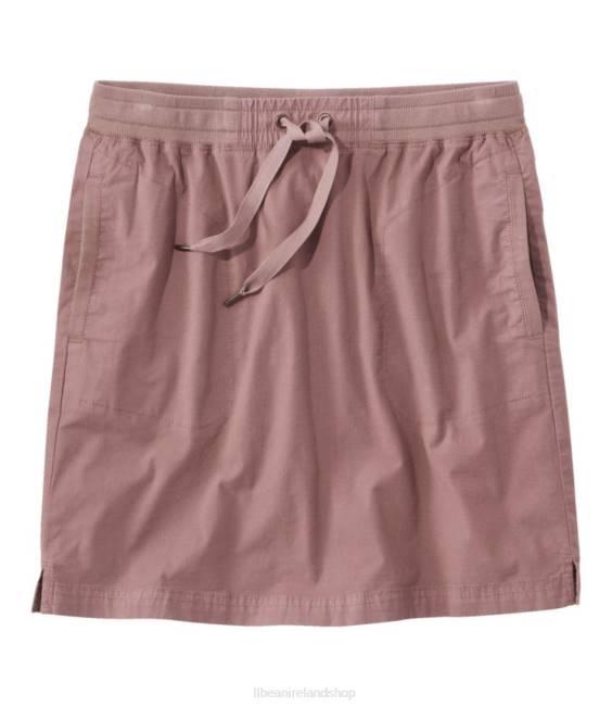 LLBean Stretch Ripstop Pull-On Skirt Women J46J3208 Clothing Smoky Mauve