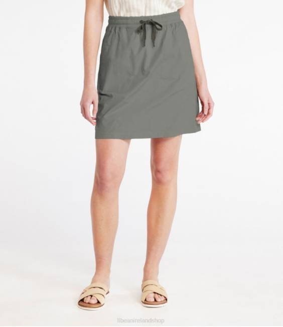 LLBean Stretch Ripstop Pull-On Skirt Women J46J3208 Clothing Smoky Mauve