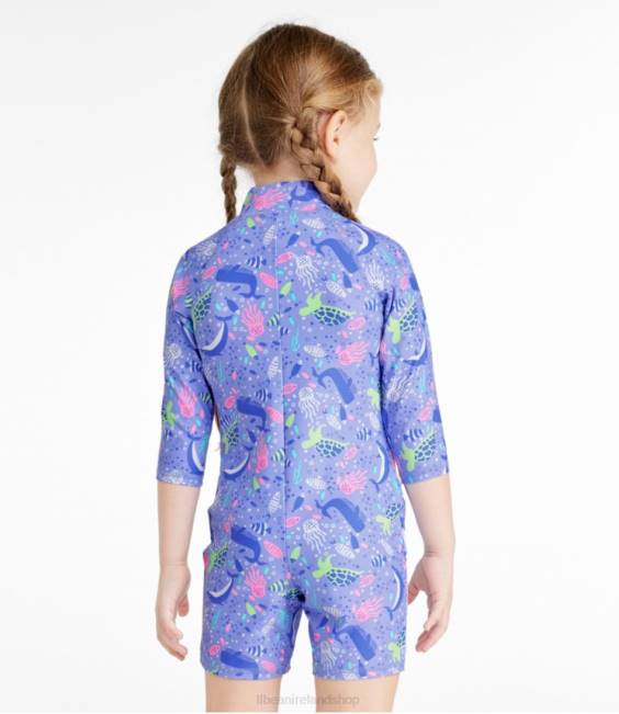 LLBean Sun-and-Surf Bodysuit Kids J46J502 Clothing Malibu Blue Sea Creatures