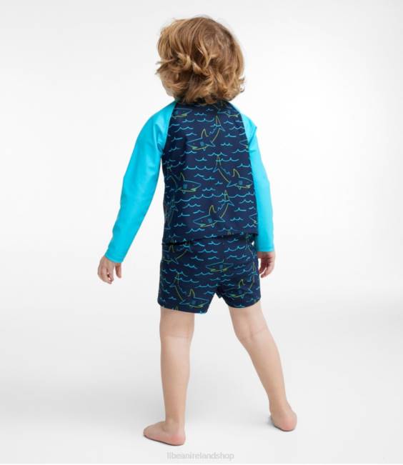 LLBean Sun-and-Surf Swim Set Kids J46J509 Clothing Malibu Blue Sea Creatures