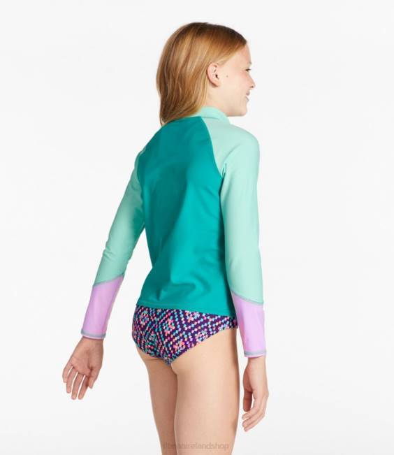 LLBean Sun-and-Surf Swim Shirt Kids J46J5892 Clothing Night Color Block