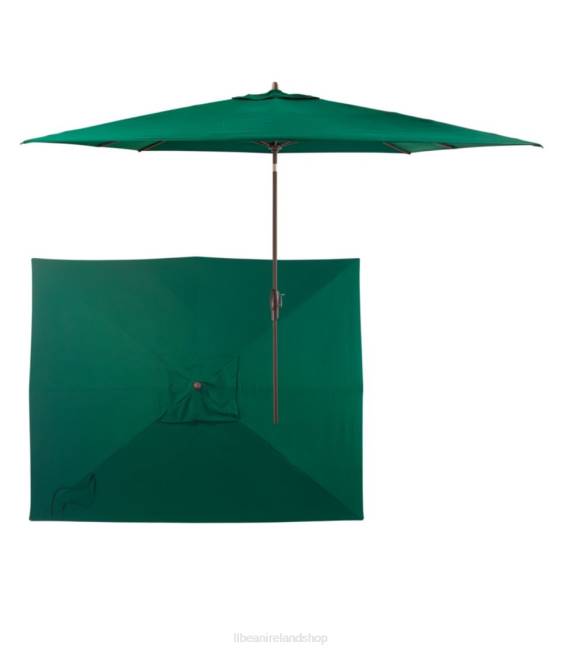 LLBean Sunbrella 8 x10 Market Umbrella Unisex J46J4490 Backyard  Patio Hunter Green