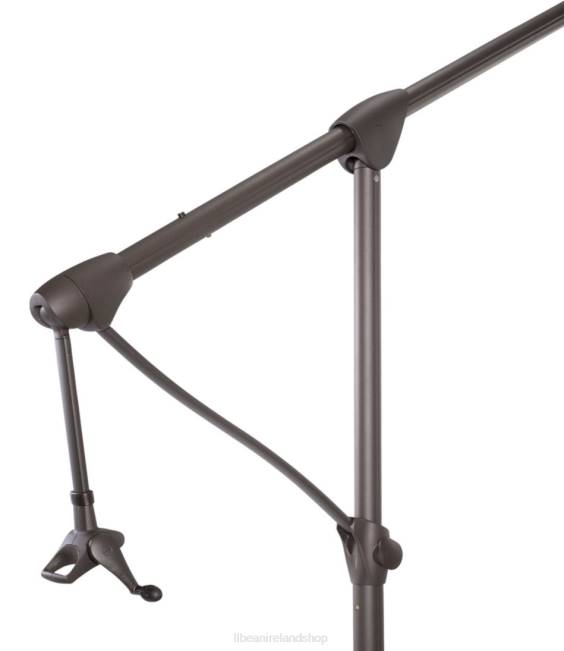 LLBean Sunbrella Market Cantilever 10\ Octagon Umbrella with Stand Set Unisex J46J2785 Backyard  Patio Sea Salt