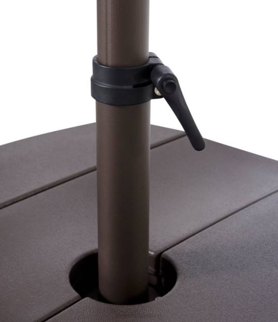 LLBean Sunbrella Market Cantilever 10\ Octagon Umbrella with Stand Set Unisex J46J2785 Backyard  Patio Sea Salt