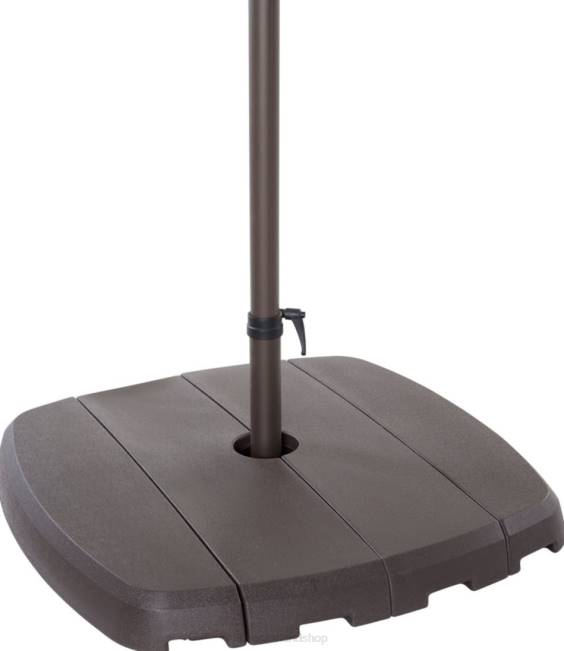 LLBean Sunbrella Market Cantilever 10\ Octagon Umbrella with Stand Set Unisex J46J2785 Backyard  Patio Sea Salt