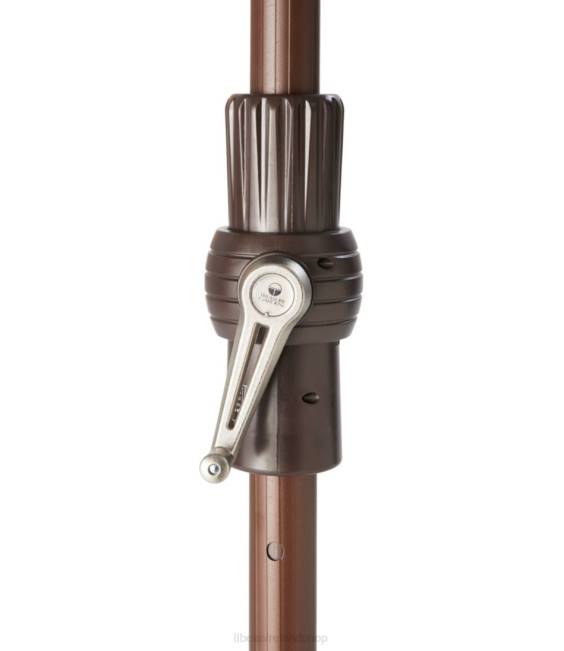 LLBean Sunbrella Market Umbrella Aluminum Stripe Unisex J46J2701 Backyard  Patio Navy/Gray Multi