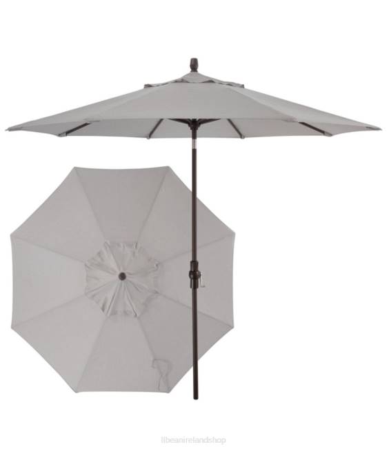 LLBean Sunbrella Market Umbrella Aluminum Unisex J46J6345 Backyard  Patio Gray