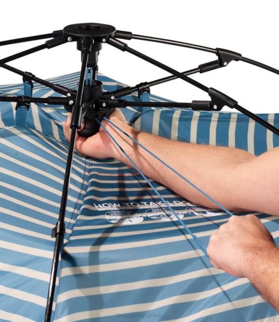 LLBean Sunbuster Folding Shelter Print Unisex J46J1220 Outdoor Equipment Bayside Blue Stripe