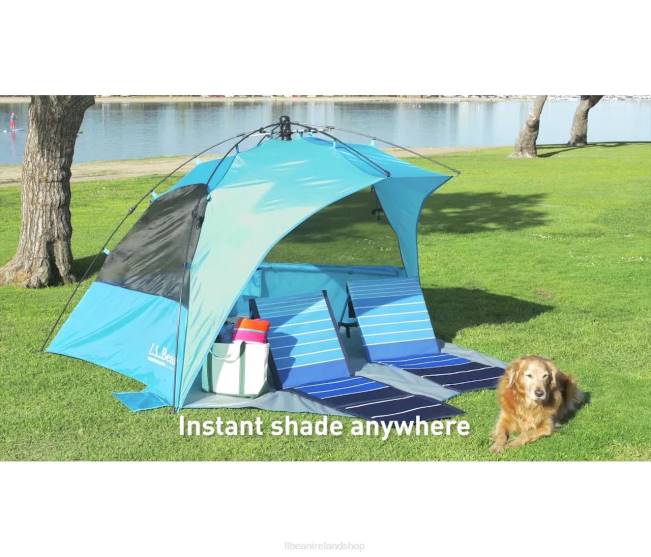 LLBean Sunbuster Folding Shelter Print Unisex J46J1220 Outdoor Equipment Bayside Blue Stripe