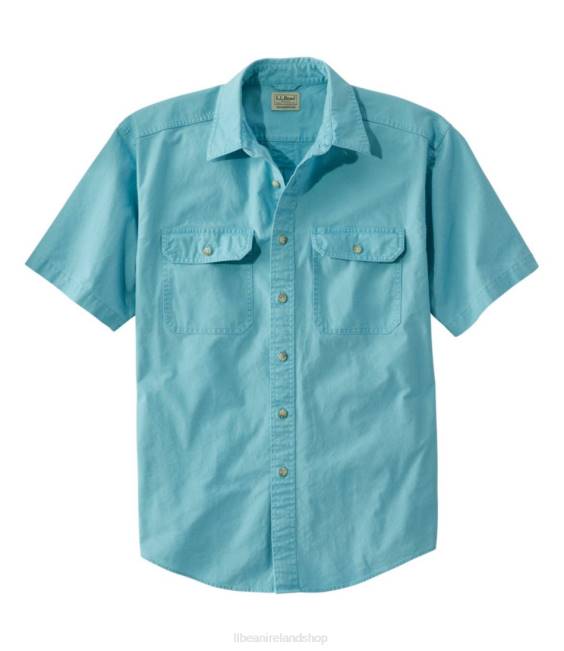 LLBean Sunwashed Canvas Shirt Men J46J5003 Clothing Sea Blue