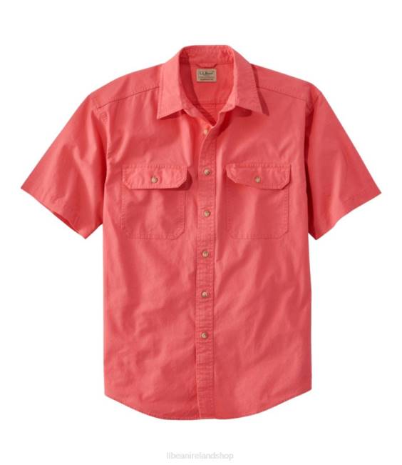 LLBean Sunwashed Canvas Shirt Men J46J5979 Clothing Sunlit Coral