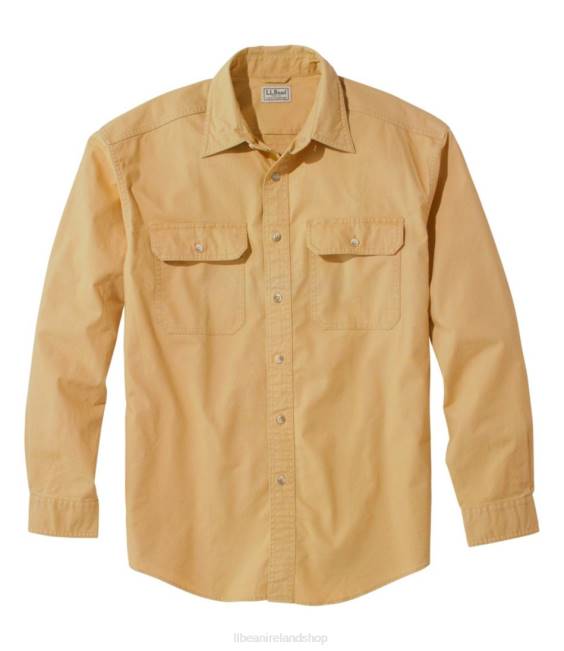 LLBean Sunwashed Canvas Shirt Men J46J6628 Clothing Chamois