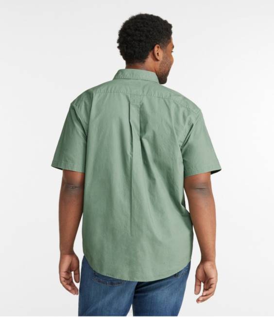 LLBean Sunwashed Canvas Shirt Men J46J6629 Clothing Bay Leaf