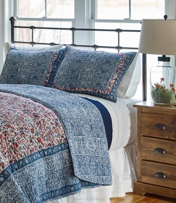 LLBean Sunwashed Pintuck Sheet Collection Unisex J46J2523 Bedding White