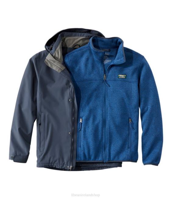 LLBean Sweater Fleece 3-in-1 Jacket Men J46J3698 Outerwear Black