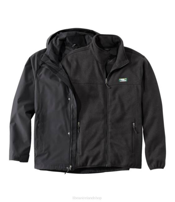 LLBean Sweater Fleece 3-in-1 Jacket Men J46J6078 Outerwear Forest Gray/Carbon Navy