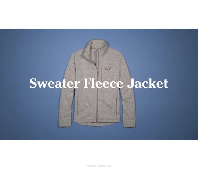 LLBean Sweater Fleece Full-Zip Jacket Men J46J4857 Outerwear Charcoal Gray Heather