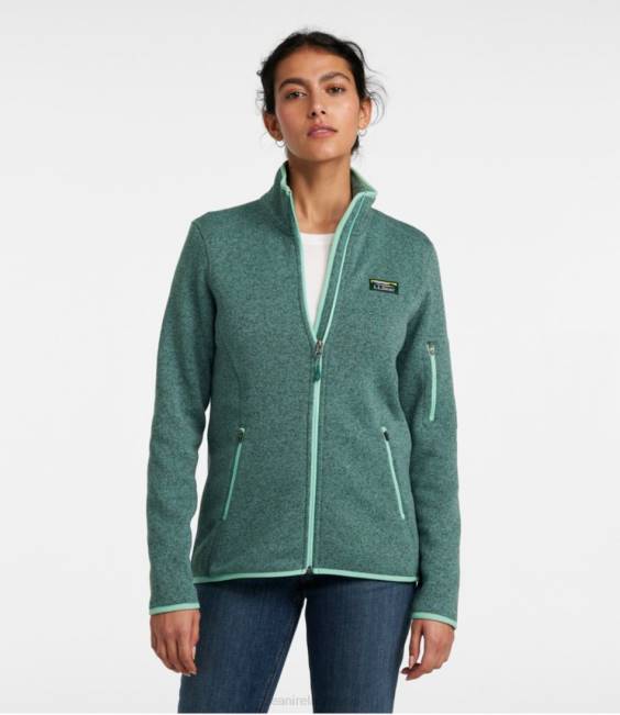 LLBean Sweater Fleece Full-Zip Jacket Women J46J6021 Outerwear Mallard Blue