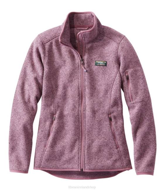 LLBean Sweater Fleece Full-Zip Jacket Women J46J6655 Outerwear Iris Mauve
