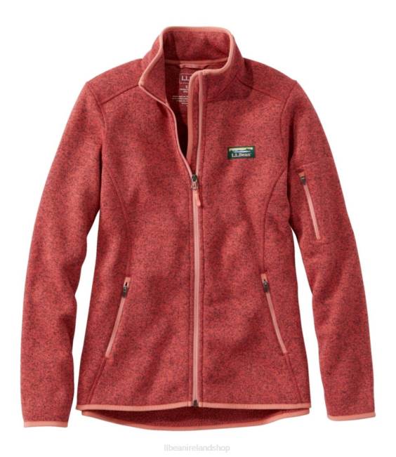 LLBean Sweater Fleece Full-Zip Jacket Women J46J7216 Outerwear Deep Coral