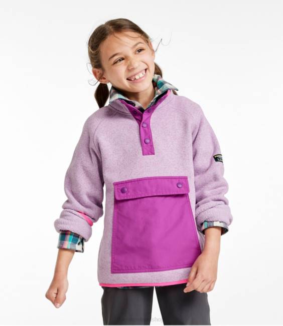 LLBean Sweater Fleece Kids J46J3038 Clothing Pewter