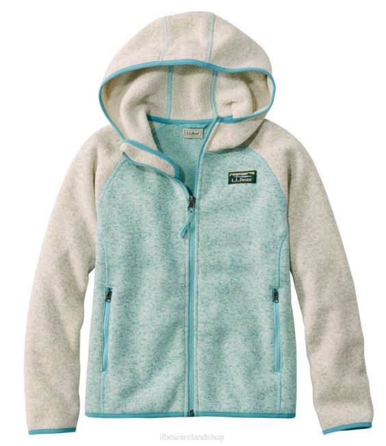 LLBean Sweater Fleece Kids J46J3634 Outerwear Sailcloth/Light Mint