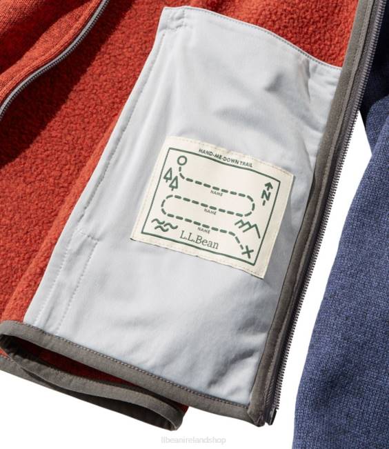 LLBean Sweater Fleece Kids J46J3634 Outerwear Sailcloth/Light Mint