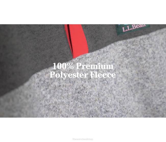 LLBean Sweater Fleece Pullover Men J46J3644 Clothing Woodsmoke/Bright Navy