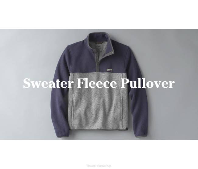 LLBean Sweater Fleece Pullover Men J46J864 Outerwear Grey Heather