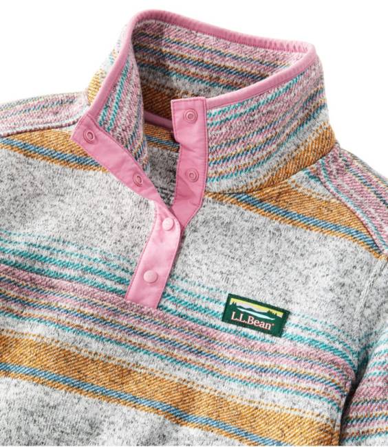 LLBean Sweater Fleece Pullover Women J46J3397 Clothing Buffalo Plaid Garnet