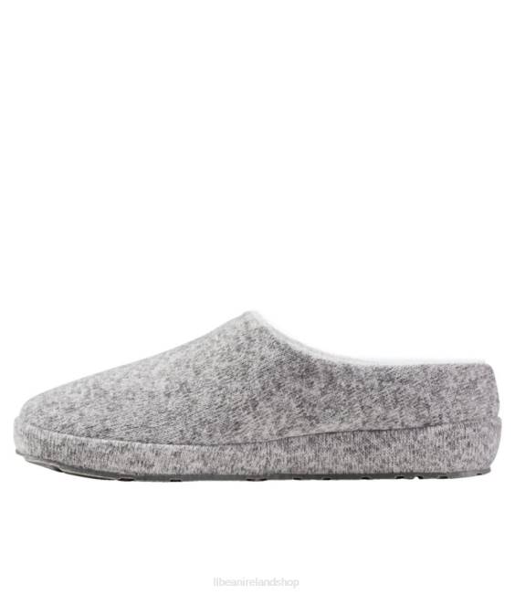 LLBean Sweater Fleece Slipper Scuff Women J46J967 Footwear Gray Heather