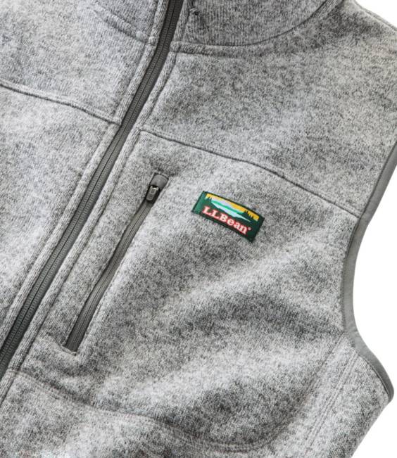 LLBean Sweater Fleece Vest Men J46J3276 Outerwear Charcoal Gray Heather
