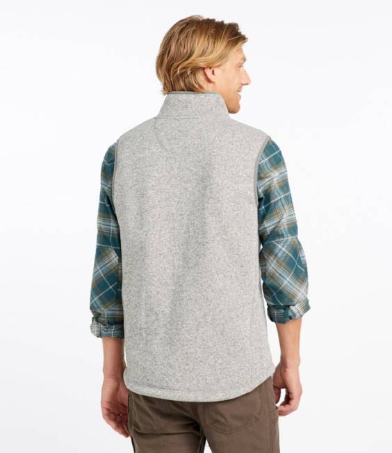 LLBean Sweater Fleece Vest Men J46J395 Outerwear Grey Heather